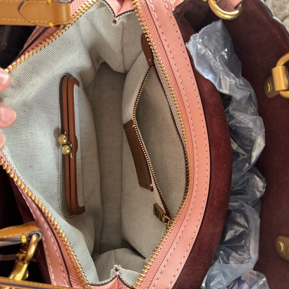 Coach 1941 Rogue 31 Rivet Pink TeaRose Glovetanned Pebbled Leather Bag, NWOT - Picture 10 of 14